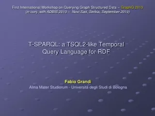T-SPARQL: a TSQL2-like  Temporal Query Language for  RDF