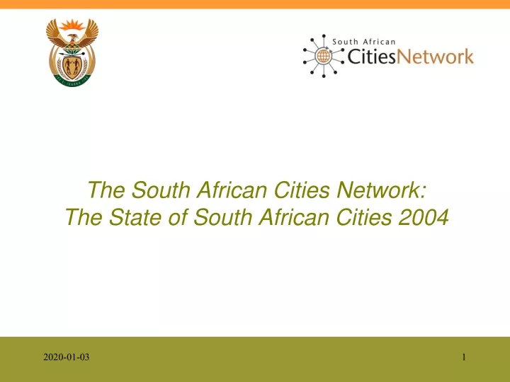the south african cities network the state of south african cities 2004