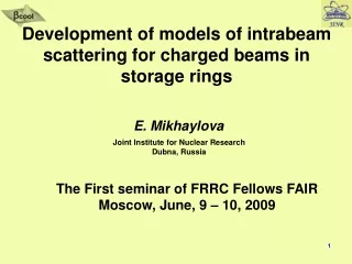 Development of models of intrabeam scattering for charged beams in storage rings