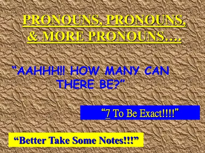 pronouns pronouns more pronouns