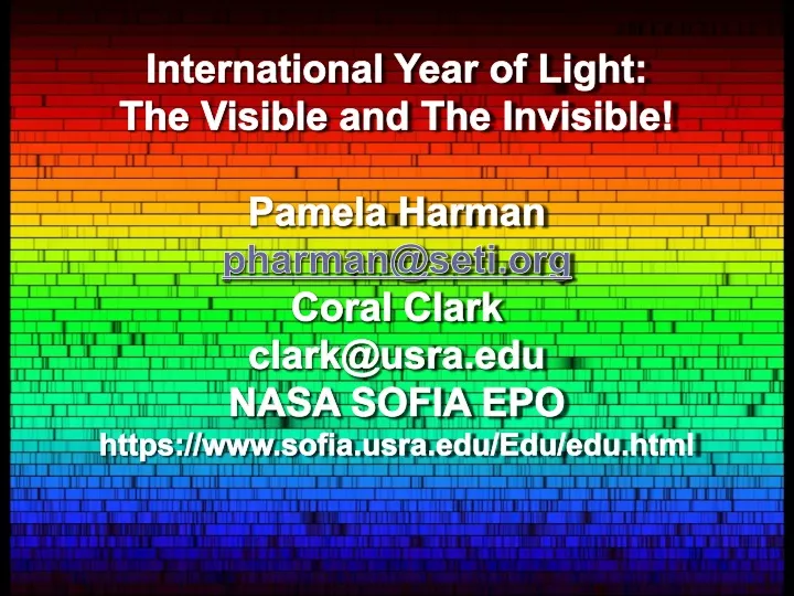 international year of light the visible