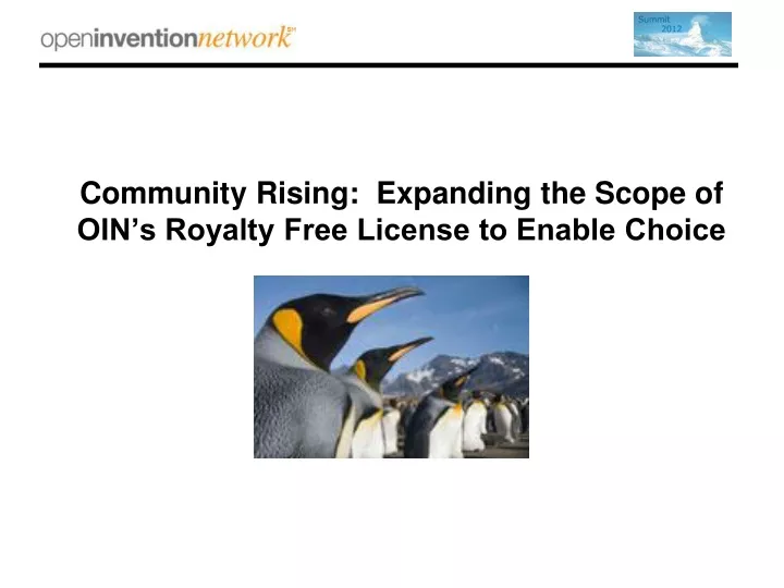 community rising expanding the scope of oin s royalty free license to enable choice