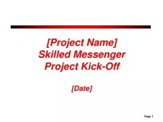 [Project Name] Skilled Messenger  Project Kick-Off [Date]