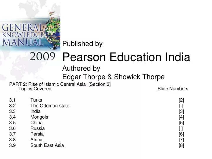 published by pearson education india authored by edgar thorpe showick thorpe