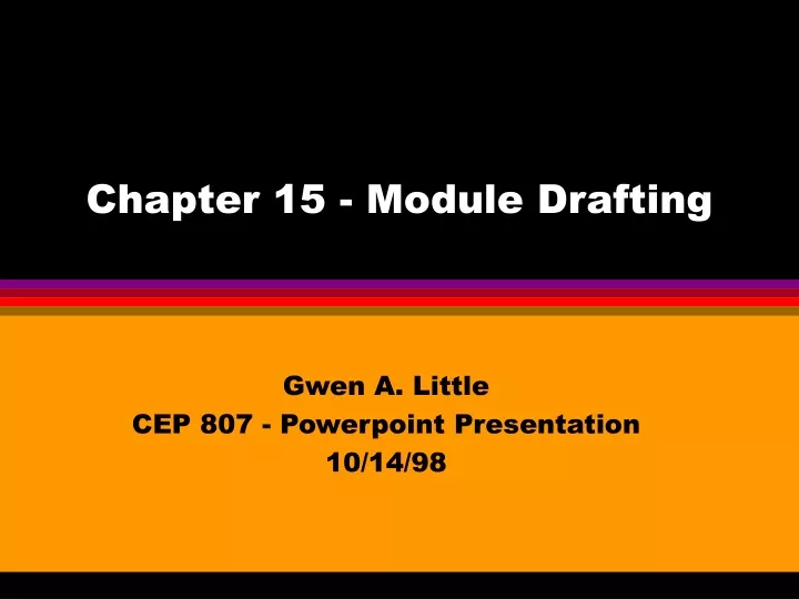 chapter 15 module drafting