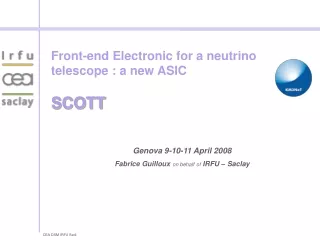 Front-end Electronic for a neutrino telescope : a new ASIC SCOTT