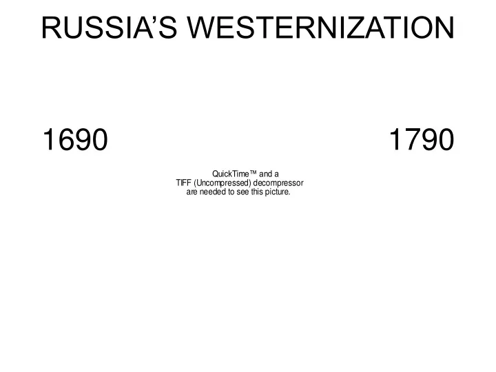 russia s westernization