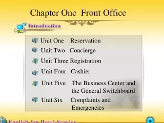 Chapter One  Front Office