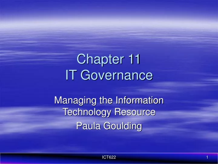 chapter 11 it governance