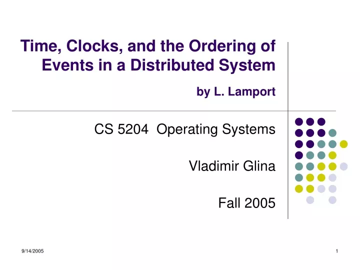 time clocks and the ordering of events in a distributed system by l lamport