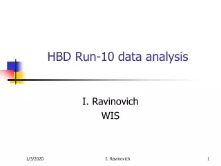 HBD Run-10 data analysis