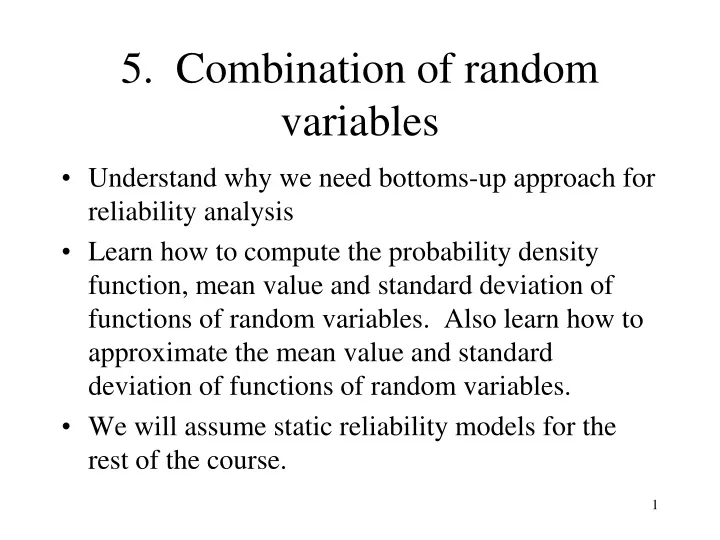 5 combination of random variables