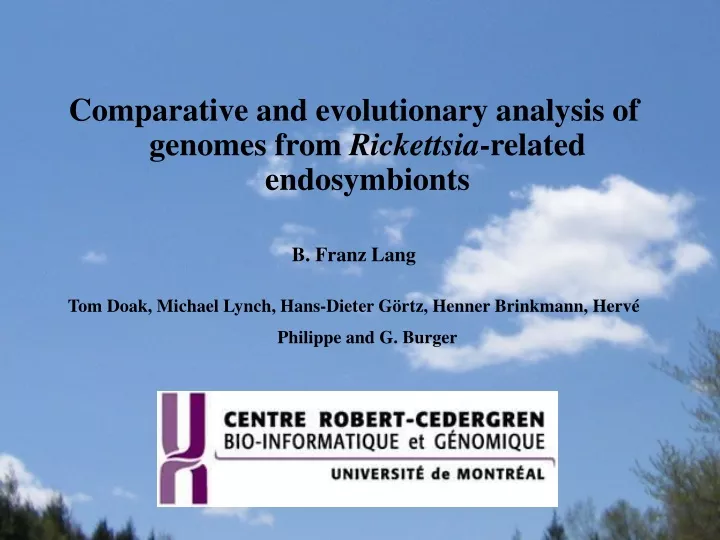 comparative and evolutionary analysis of genomes