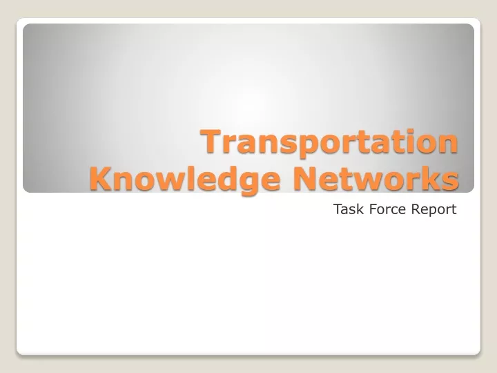 transportation knowledge networks