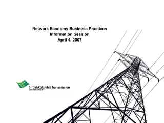 Network Economy Business Practices Information Session April 4, 2007