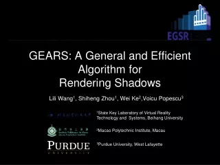 GEARS: A General and Efficient Algorithm for Rendering Shadows