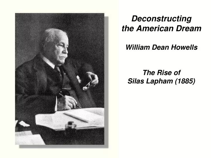 deconstructing the american dream william dean