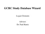 GCRC Study Database Wizard - slide 1