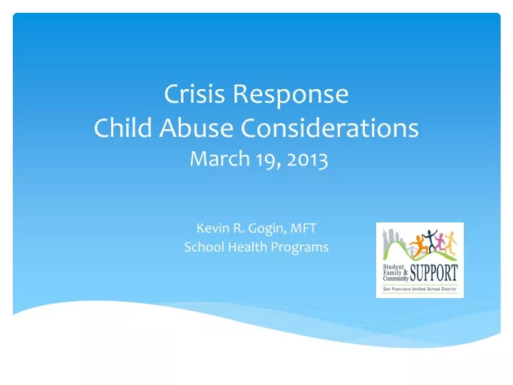 crisis response child abuse considerations march 19 2013