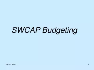 SWCAP Budgeting