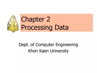 Chapter 2  Processing Data