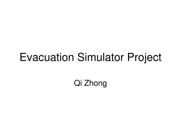 evacuation simulator project