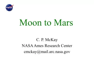 Moon to Mars