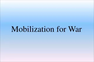 Mobilization for War