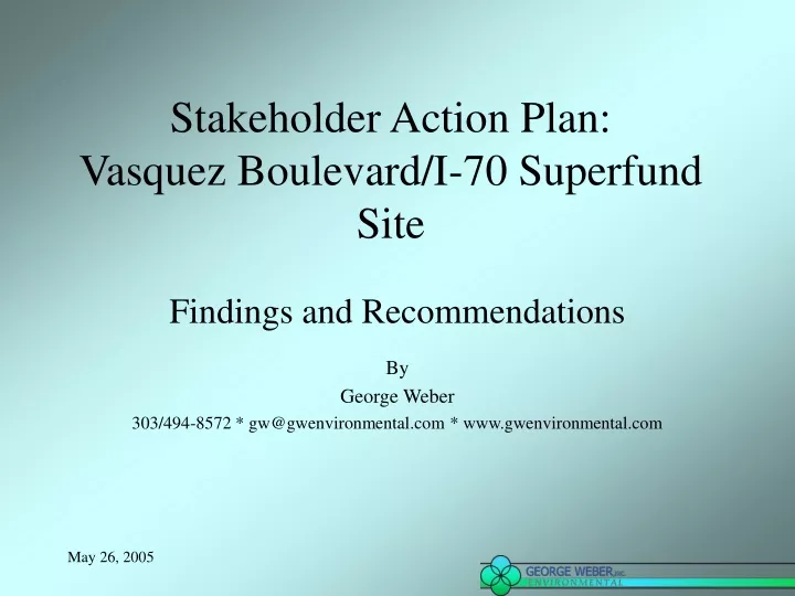 stakeholder action plan vasquez boulevard i 70 superfund site