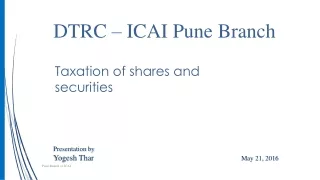 DTRC – ICAI  Pune  Branch
