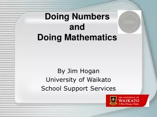 Doing Numbers  and  Doing Mathematics