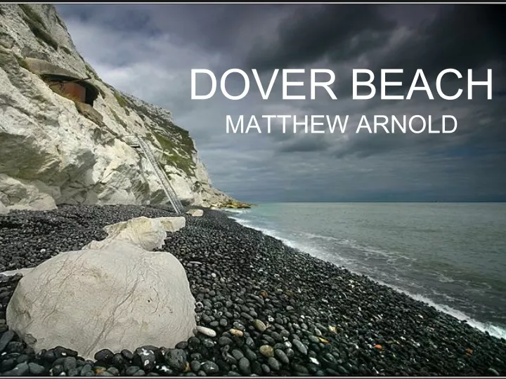 dover beach matthew arnold