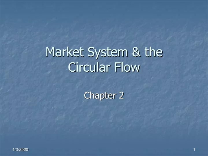 market system the circular flow