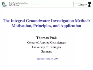 The Integral Groundwater Investigation Method: Motivation, Principles, and Application
