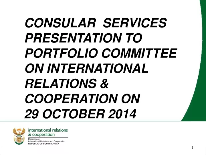 consular services presentation to portfolio