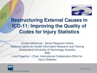 Restructuring External Causes in ICD-11: Improving the Quality of Codes for Injury Statistics
