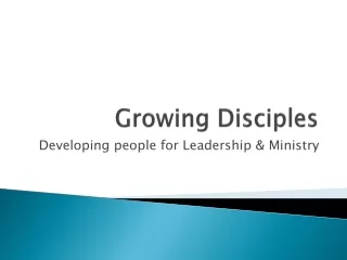 Growing Disciples