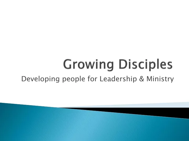 growing disciples