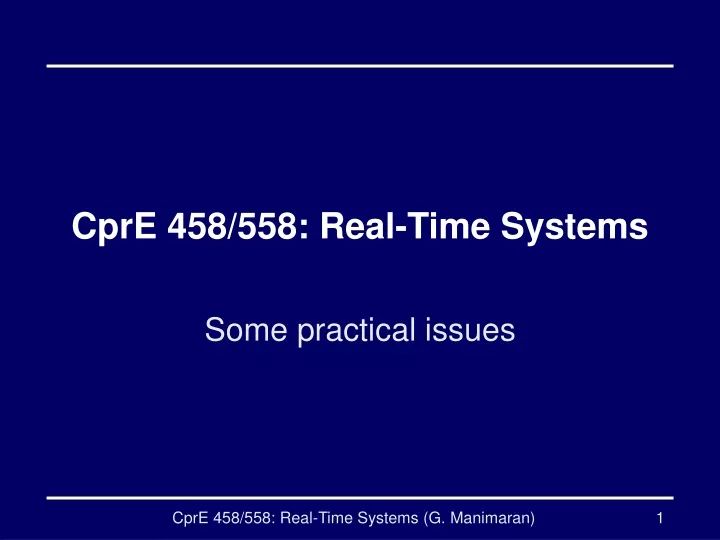 cpre 458 558 real time systems