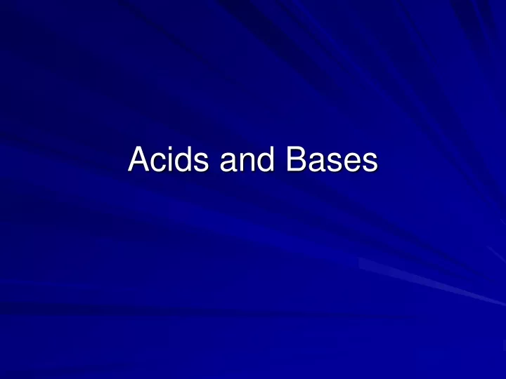 acids and bases