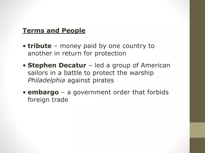 terms and people