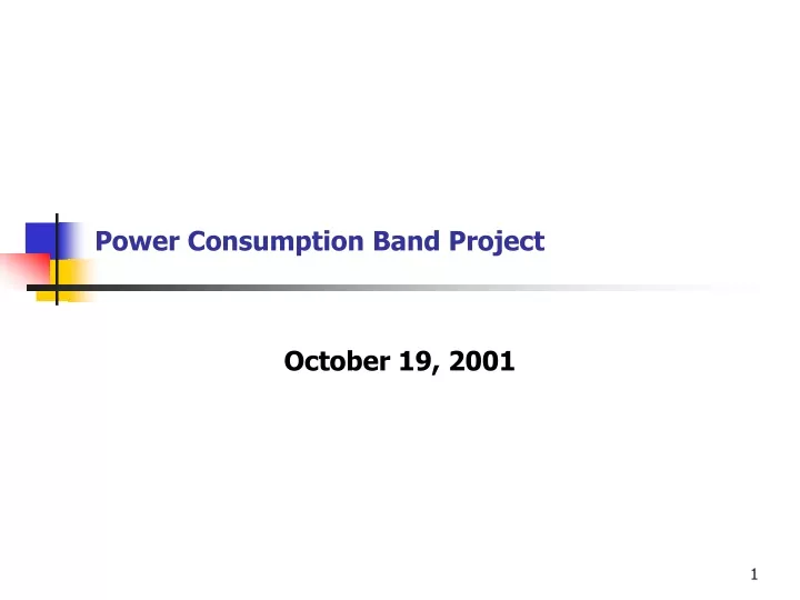 power consumption band project