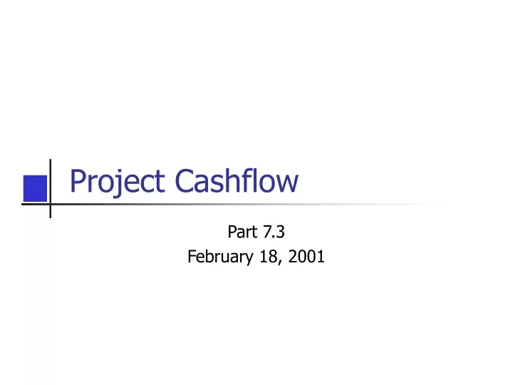project cashflow