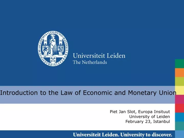 introduction to the law of economic and monetary