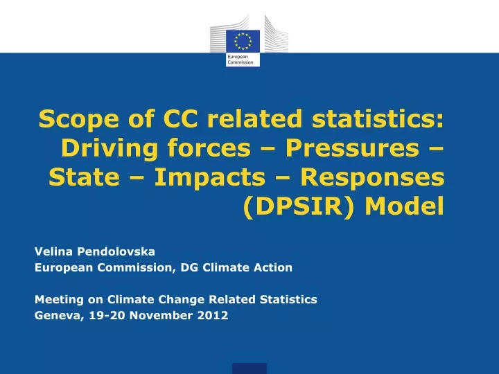 scope of cc related statistics driving forces pressures state impacts responses dpsir model
