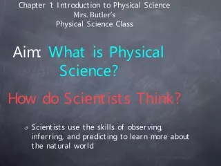 How do Scientists Think?