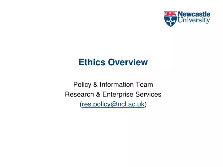 ethics overview