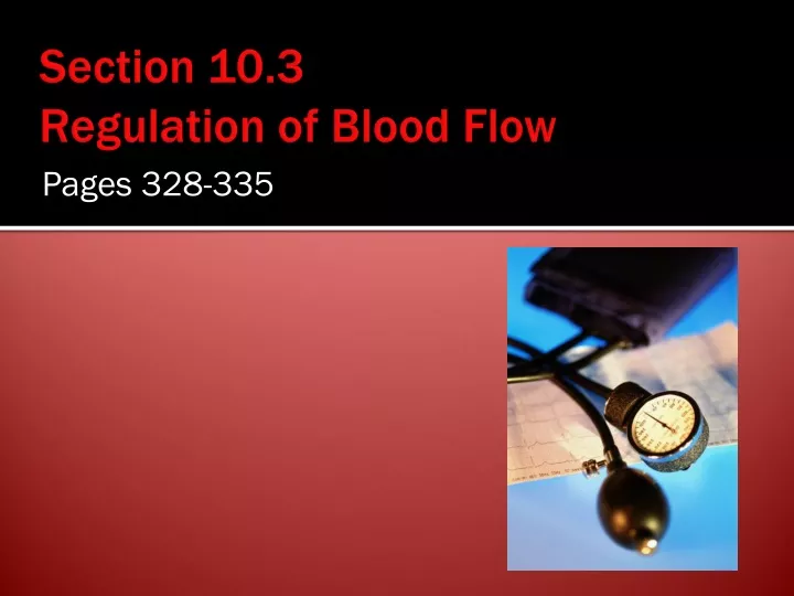 section 10 3 regulation of blood flow