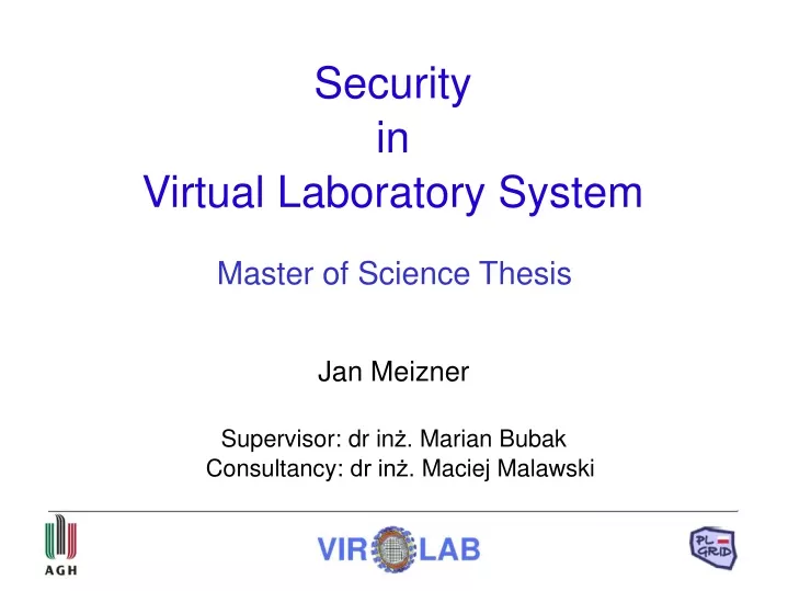 security in virtual laboratory system