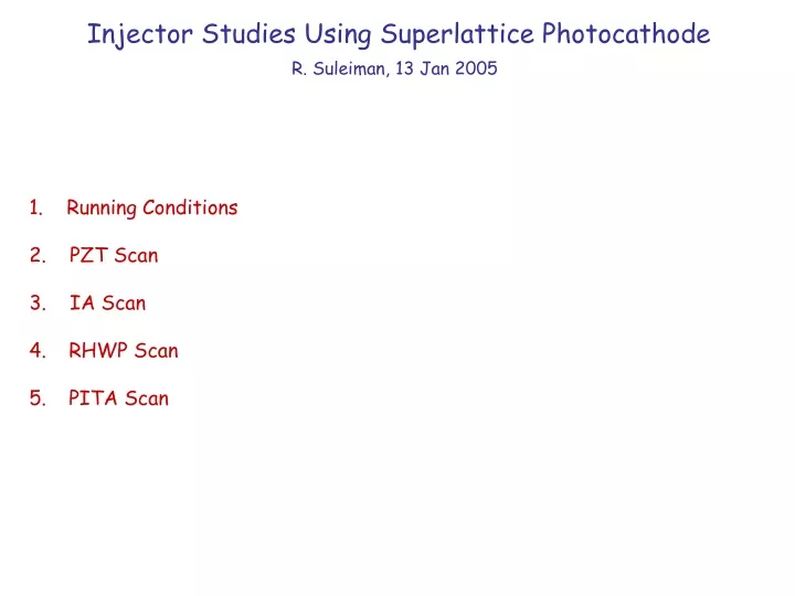 injector studies using superlattice photocathode